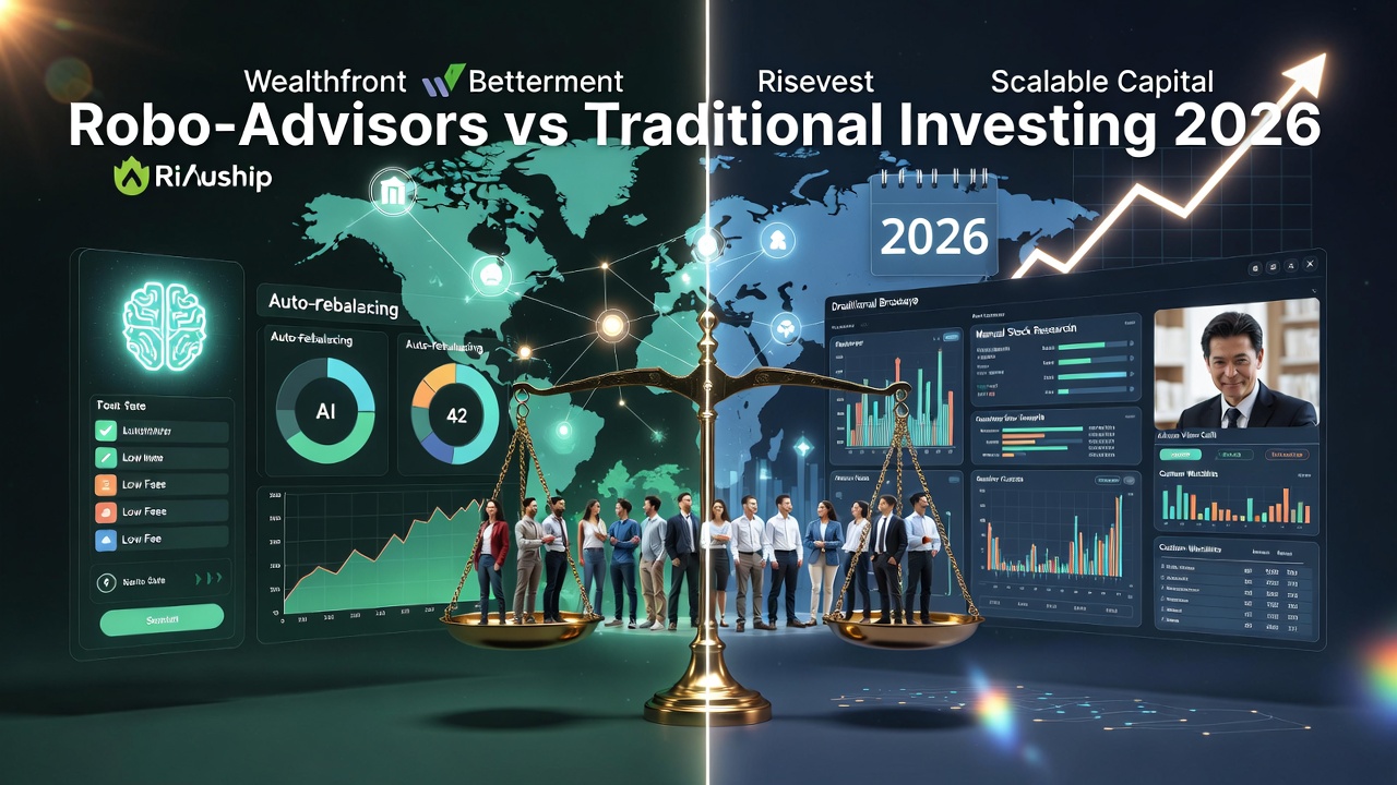 robo advisors vs traditional investing 2026, best robo advisors global comparison, robo advisor platforms 2026 beginners, automated investing vs manual 2026