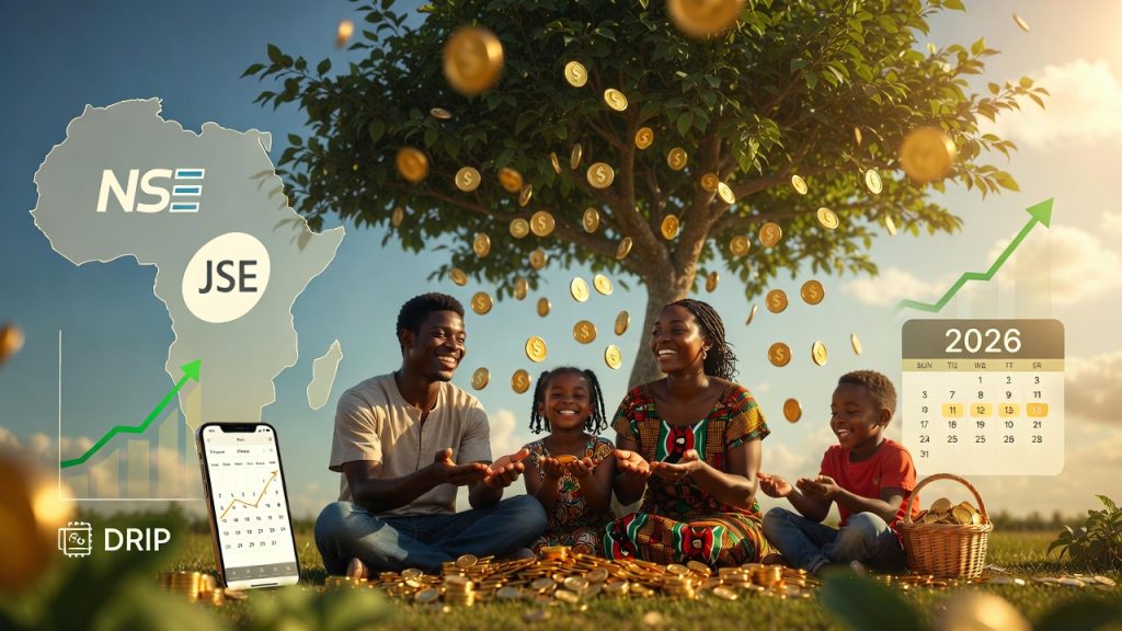 dividend investing beginners, dividend stocks Africa 2026, passive income dividends Nigeria Kenya, dividend growth investing emerging markets