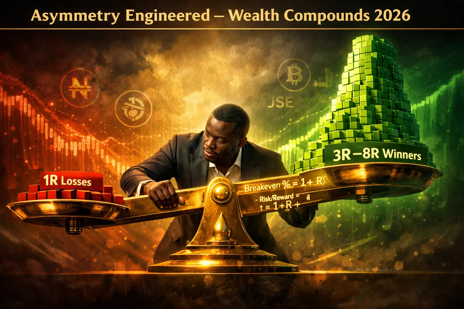 risk reward asymmetry trading 2026, expectancy optimization trading, risk reward ratio trading math, high probability trading edges 2026