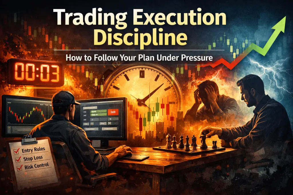 execution discipline trading, how to follow trading plan, trading discipline under pressure, sticking to trading rules, trading mistakes execution, real time trading discipline, trader behavior control