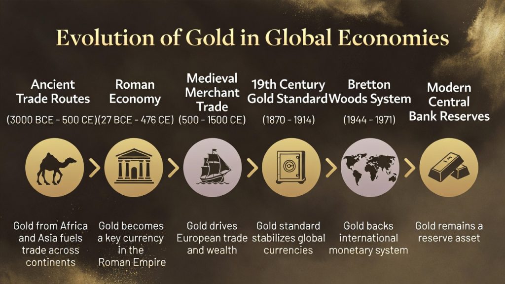 historical evolution of gold value
