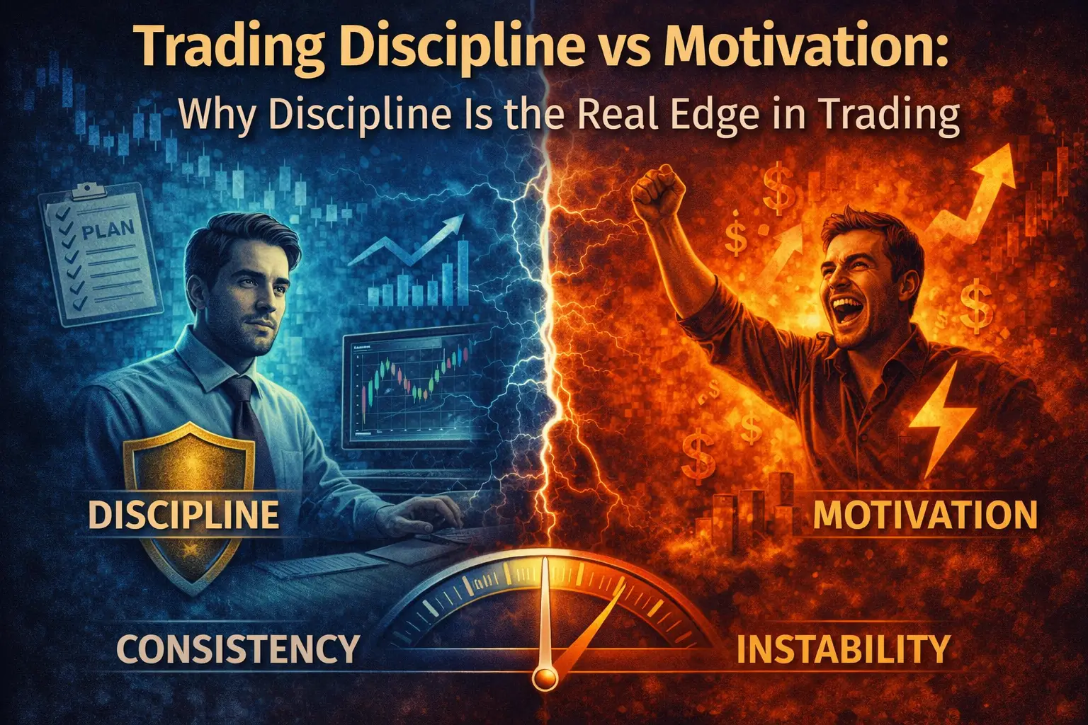 trading motivation vs discipline, how to build trading discipline, discipline in trading psychology, why traders lack discipline, trading habits discipline, consistency trading discipline